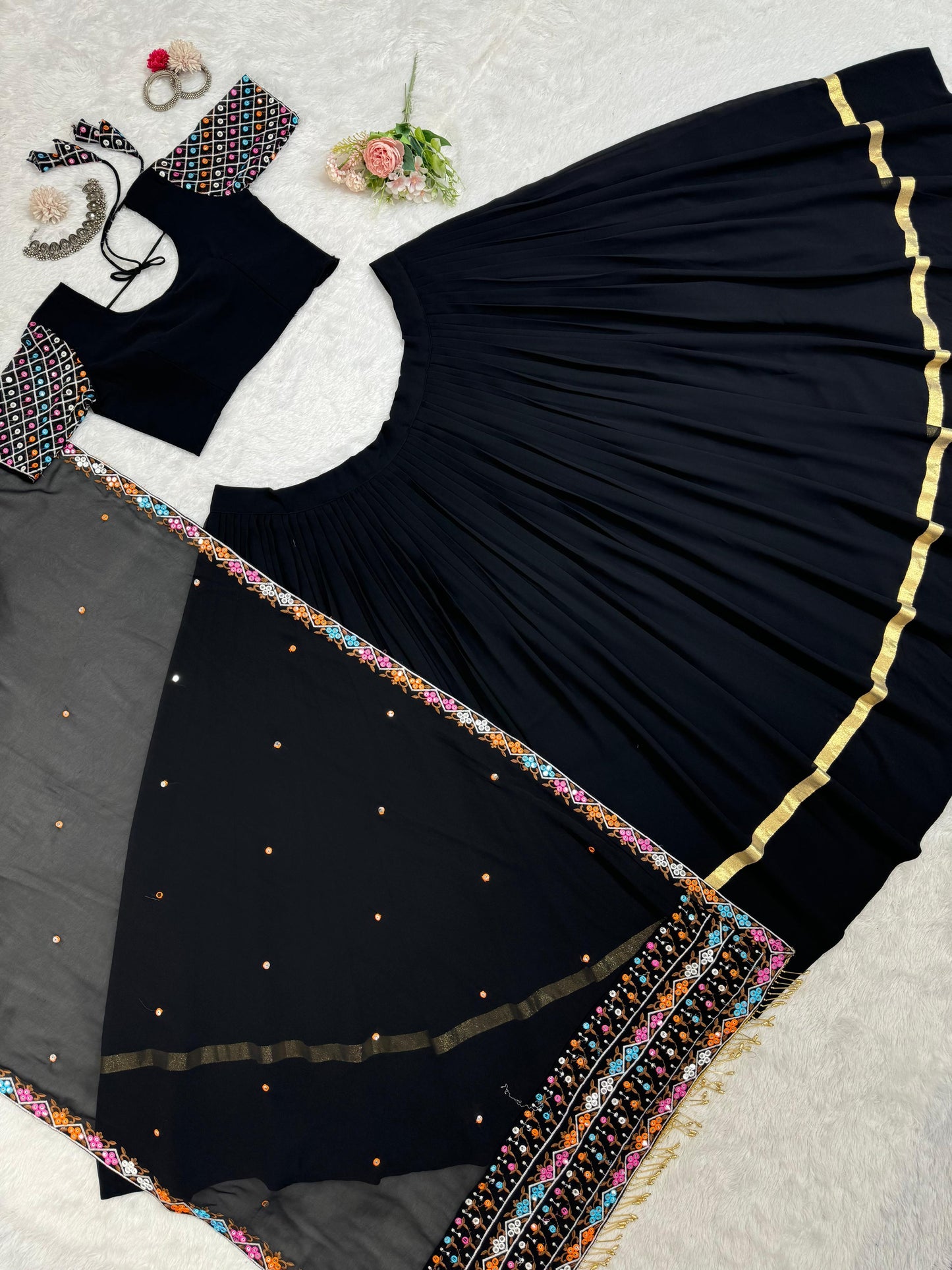 Navratri Special Lehenga Set - Black