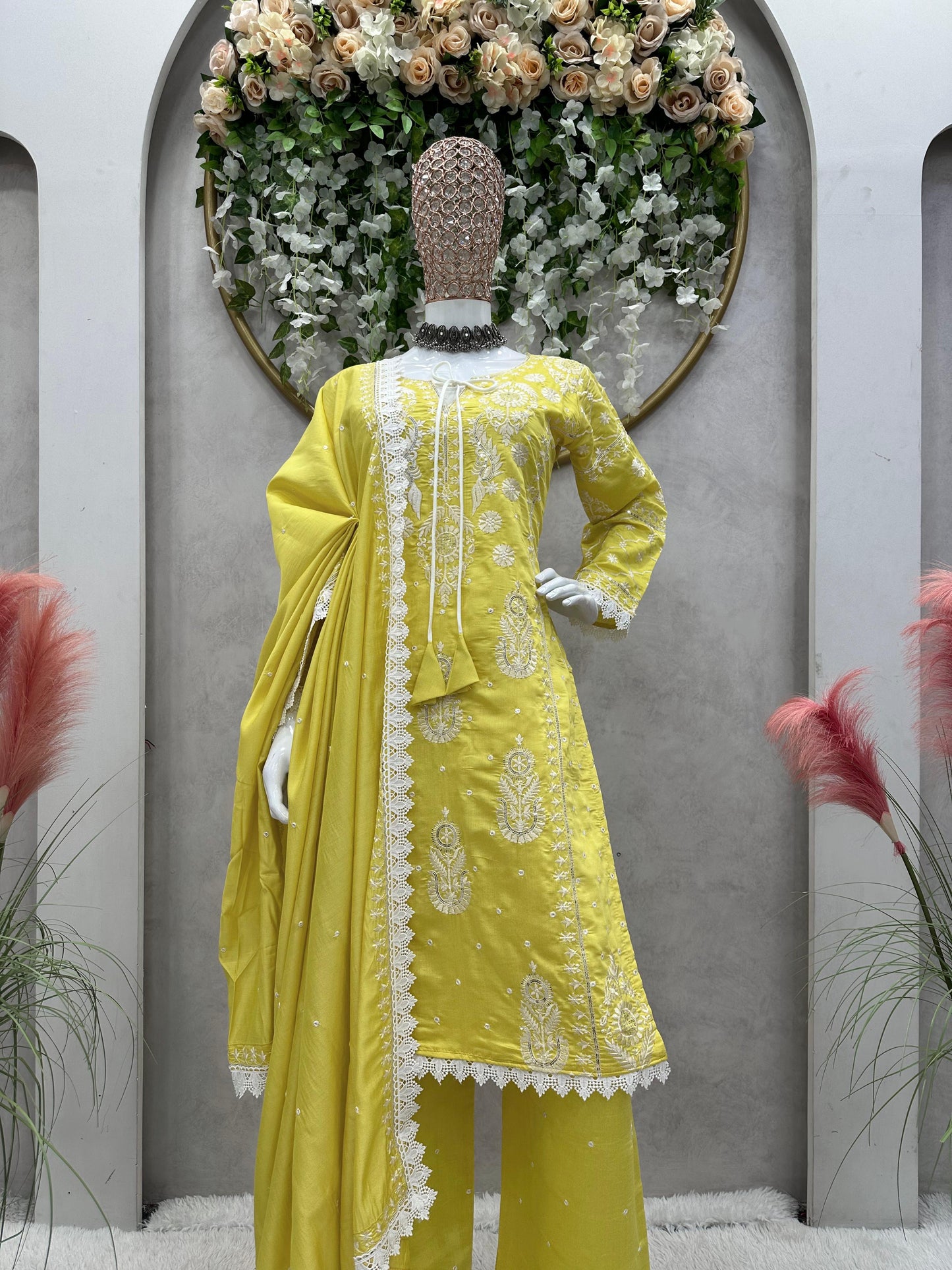 Basic Kurta Set in Yellow