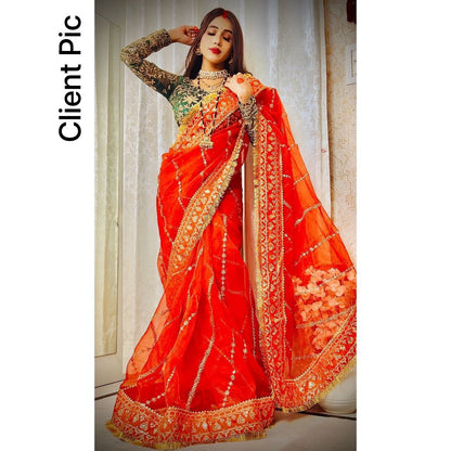 Janhvi Kapoor Inspired Thread Work Saree