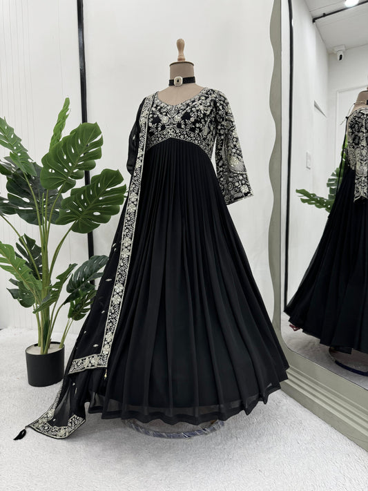 Designer Anarkali Gown in Black