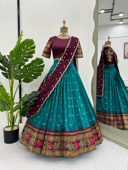 Jacquard Lehenga Set