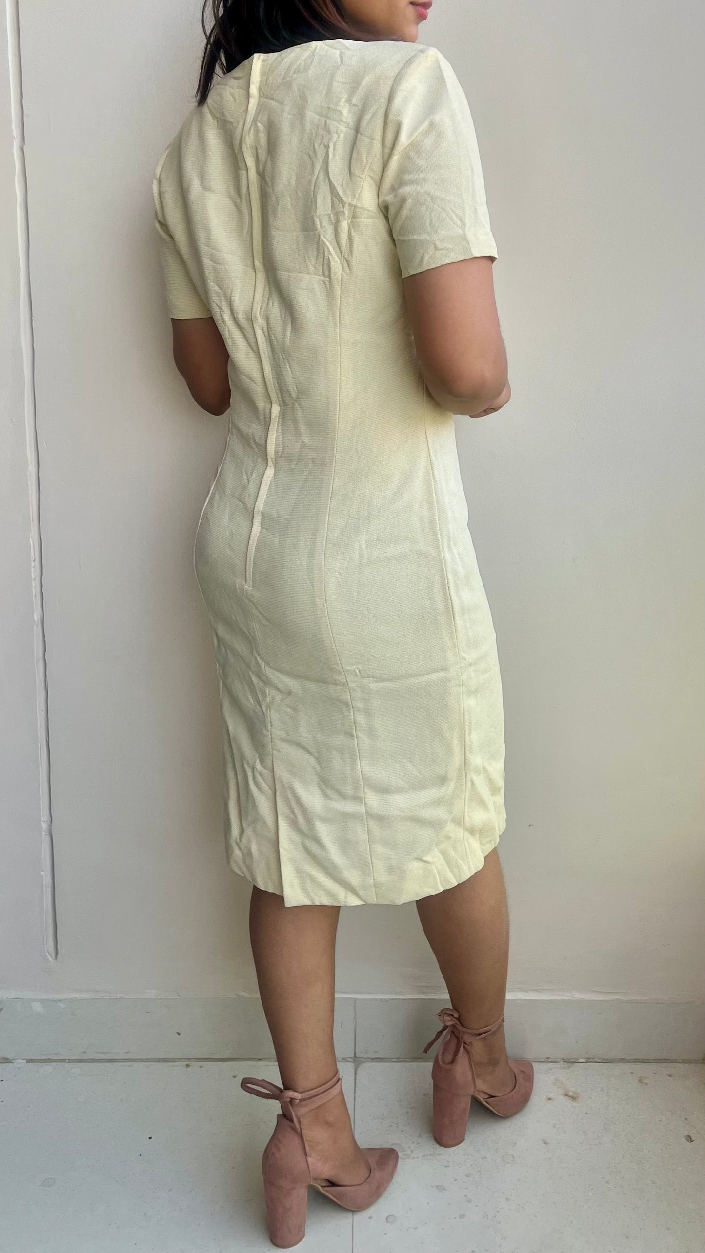 Beige Bodycon Dress