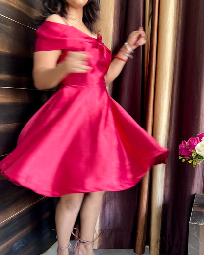 Satin Double Bow Dress