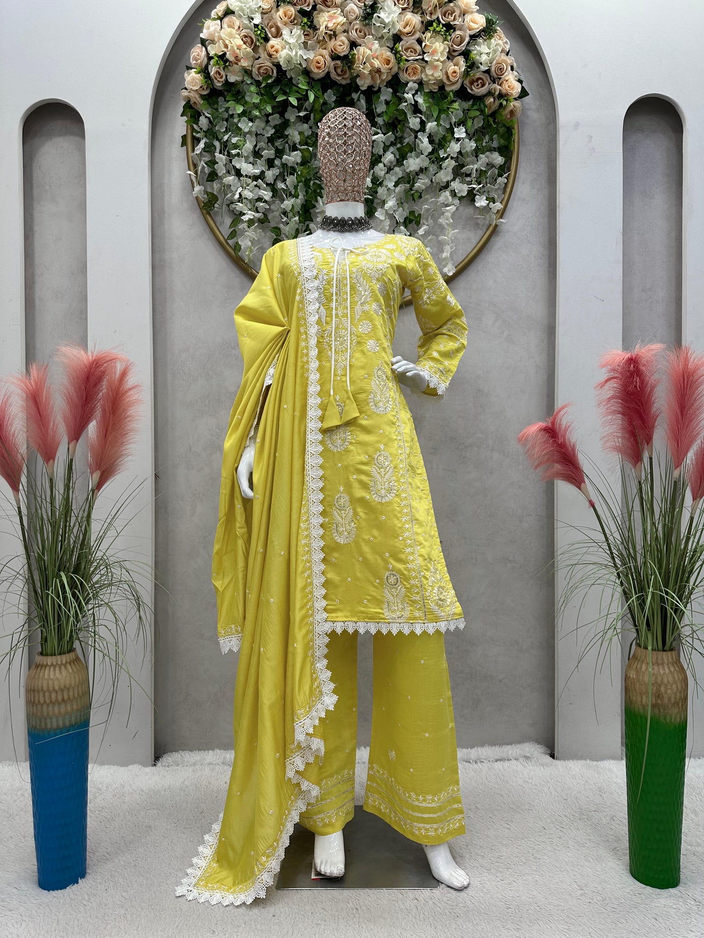 Basic Kurta Set in Yellow