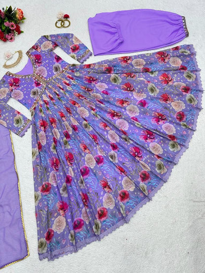 Sequins and Mirror Work Anarkali