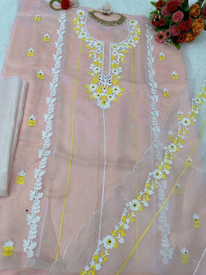 Pastel Kurta Set with Dupatta