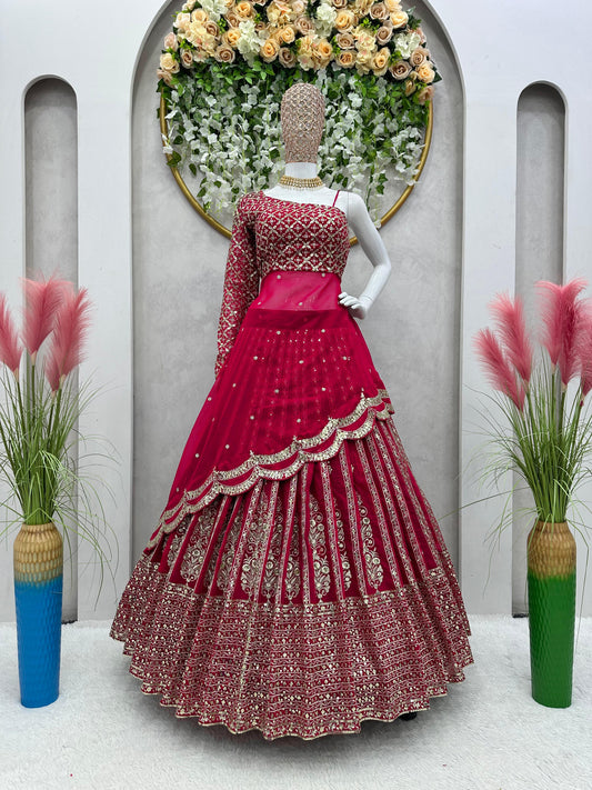 Designer Lehenga with Peplum Blouse