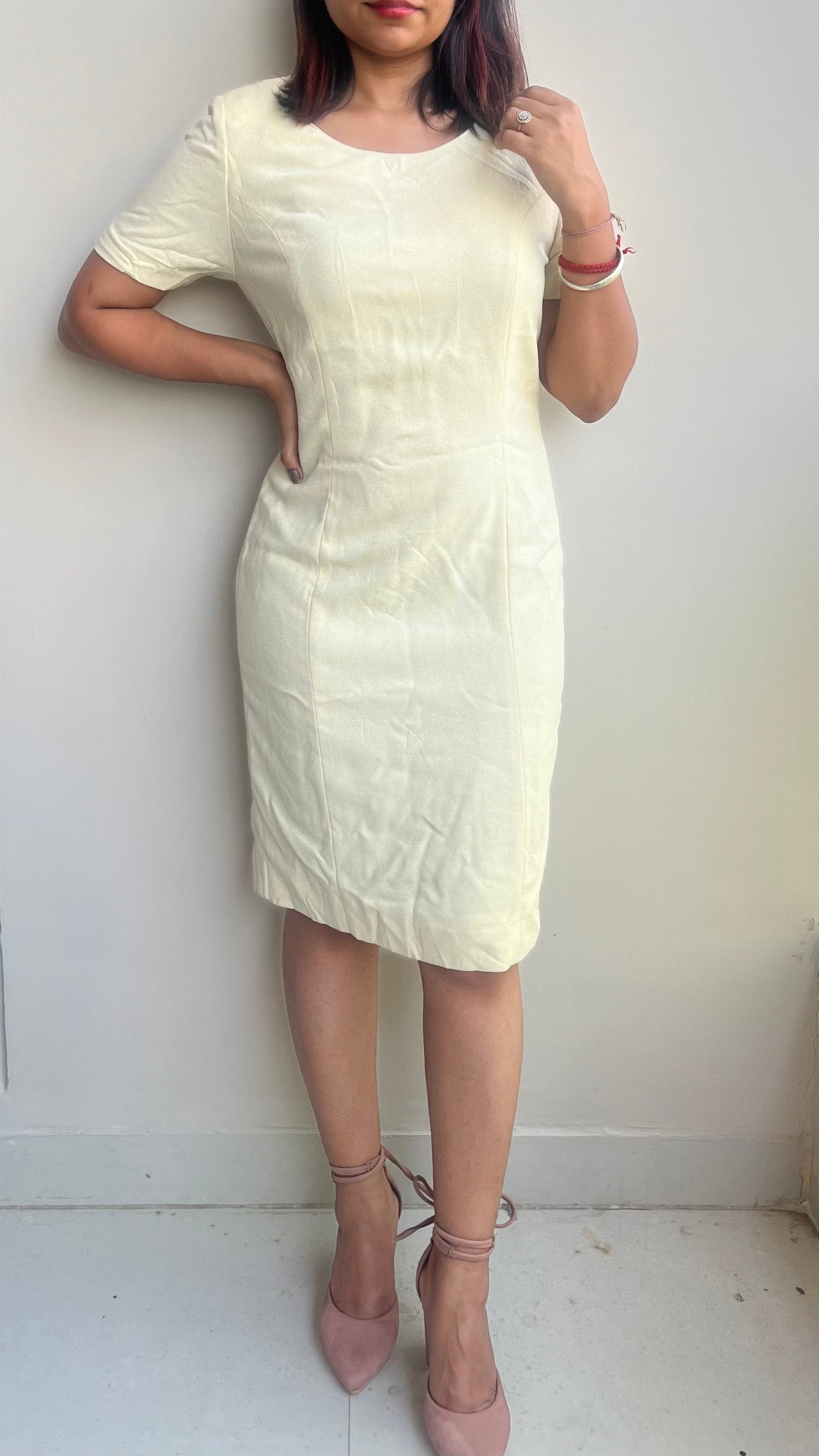 Beige Bodycon Dress