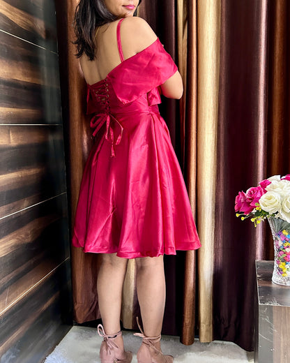 Satin Double Bow Dress