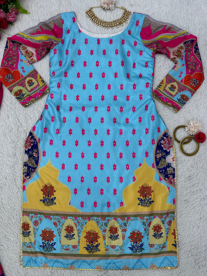 Karachi Work Kurta Sharara Set