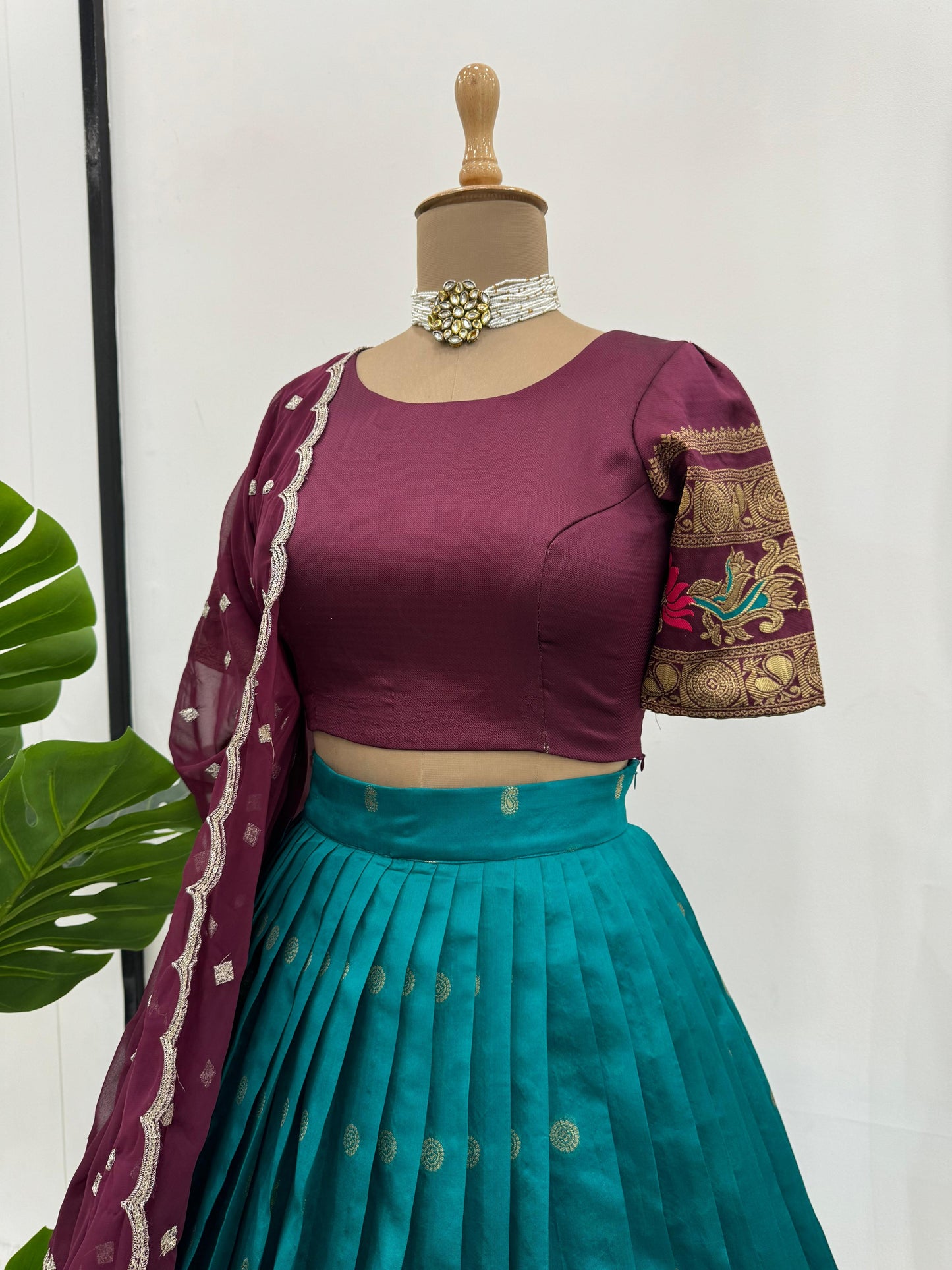 Jacquard Lehenga Set