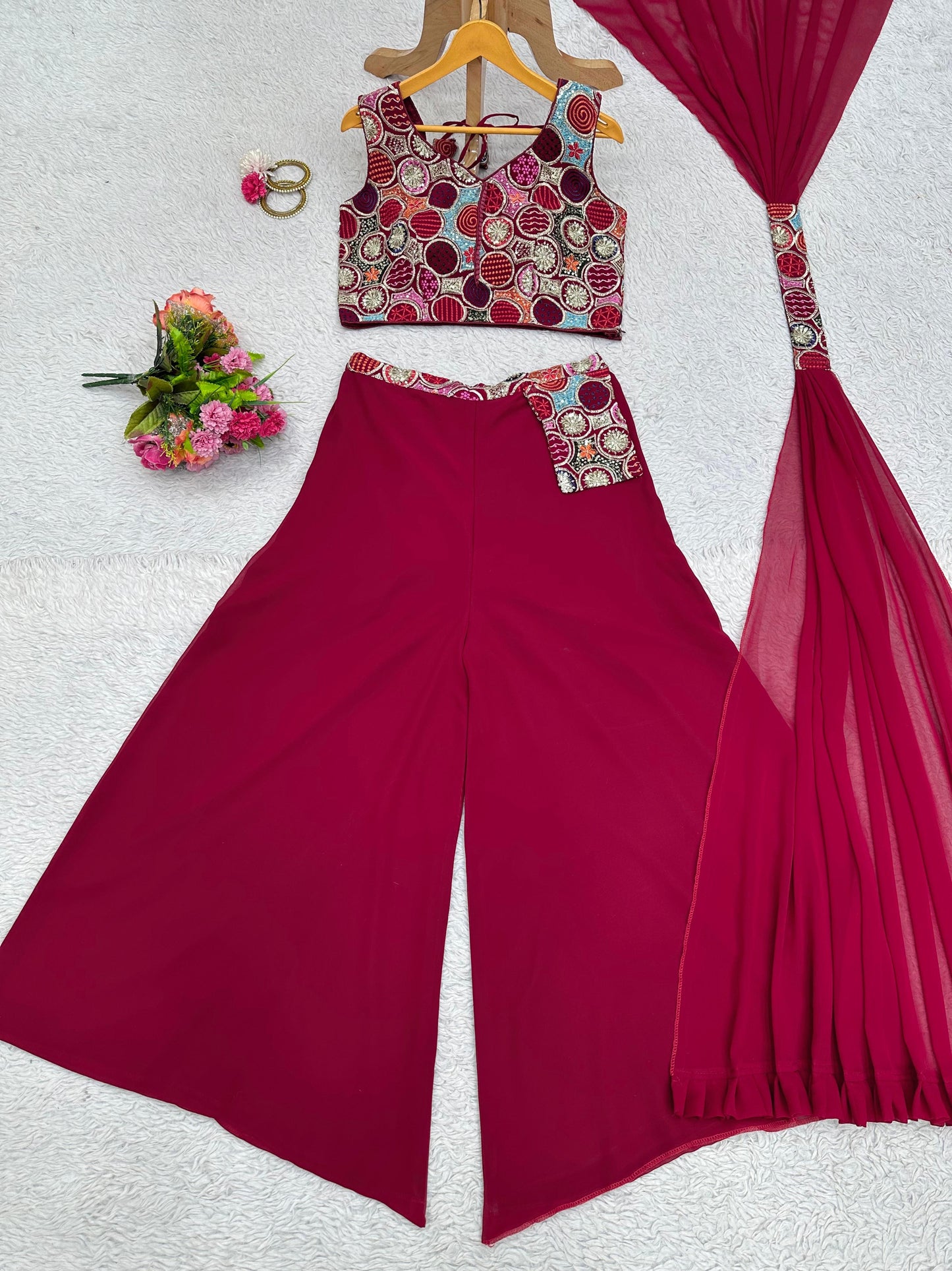 Palazzo Crop Top Set