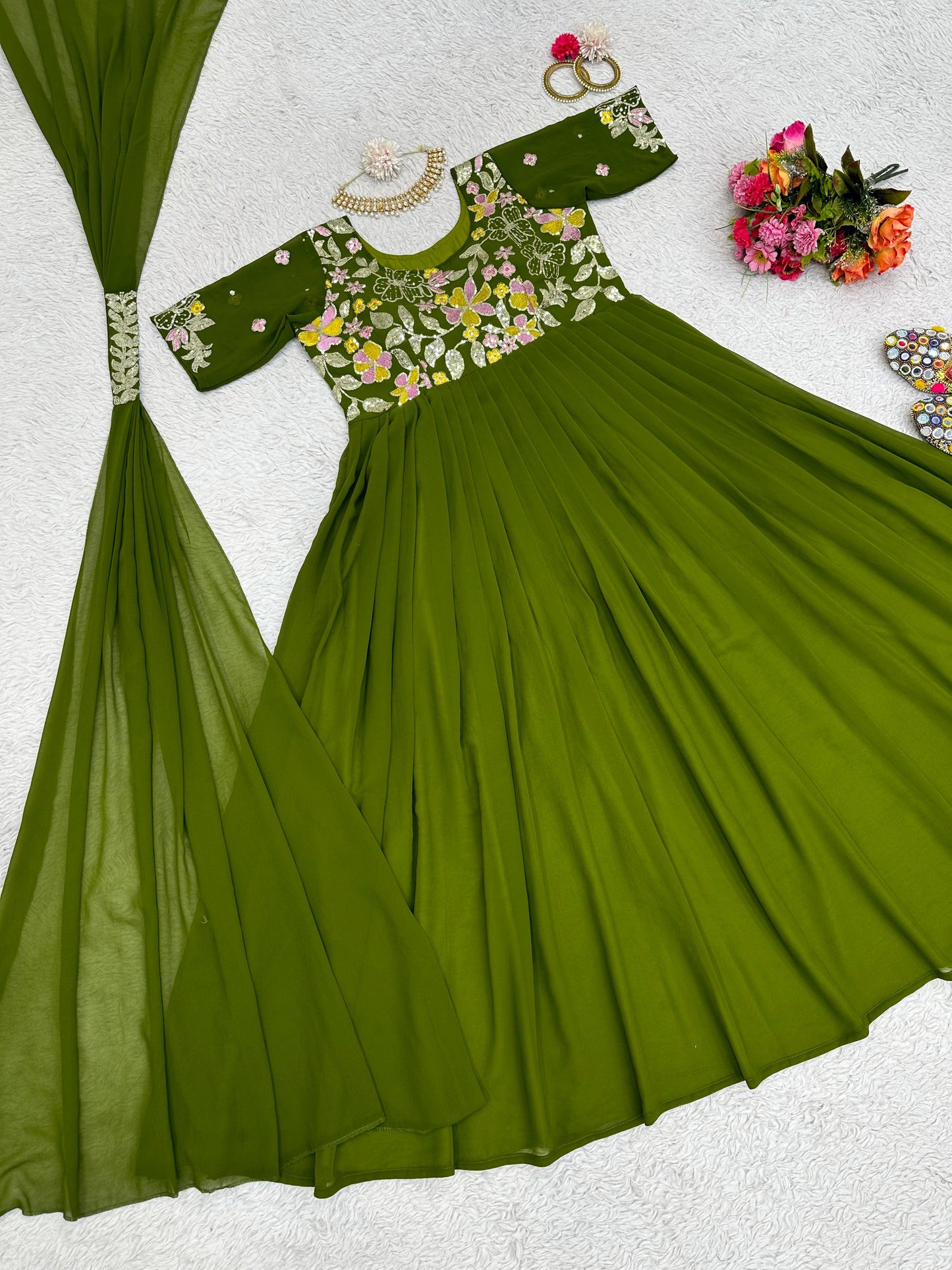 Anarkali with Dupatta