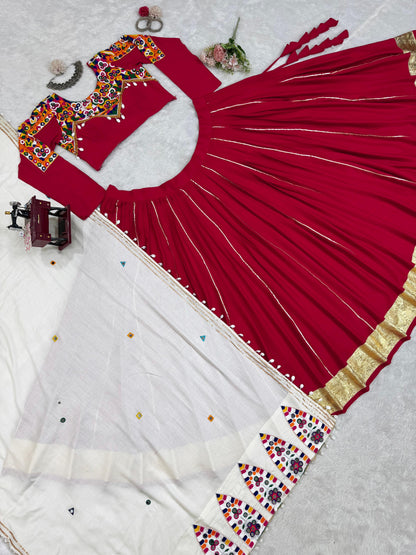 Navratri Special Lehenga Set - Red