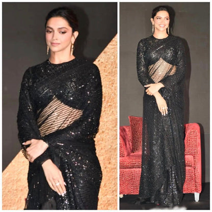 Deepika Padukone Inspired Net Saree