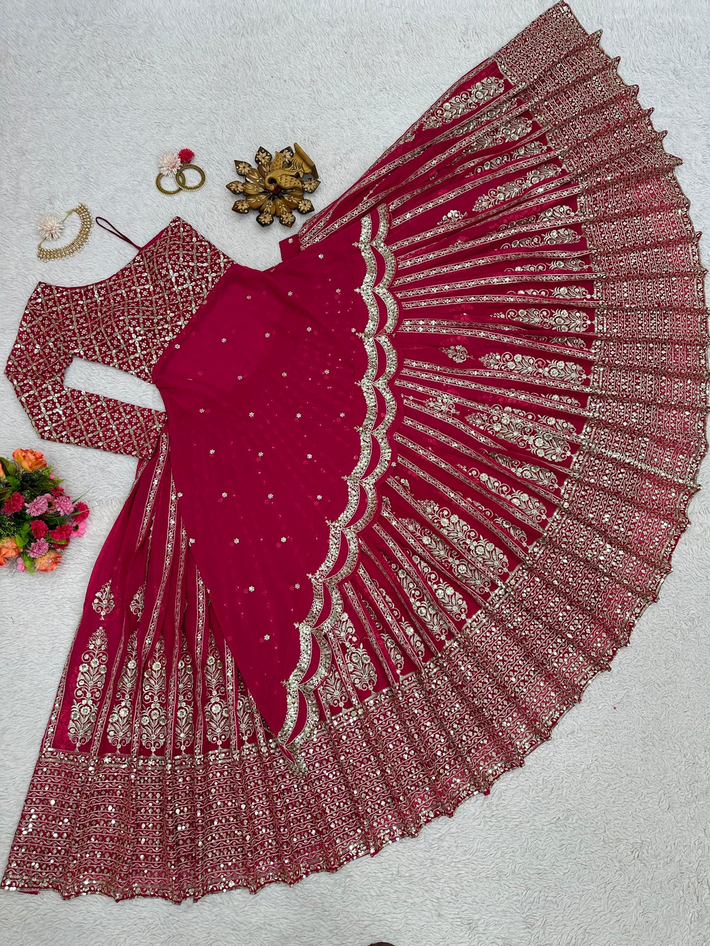 Designer Lehenga with Peplum Blouse