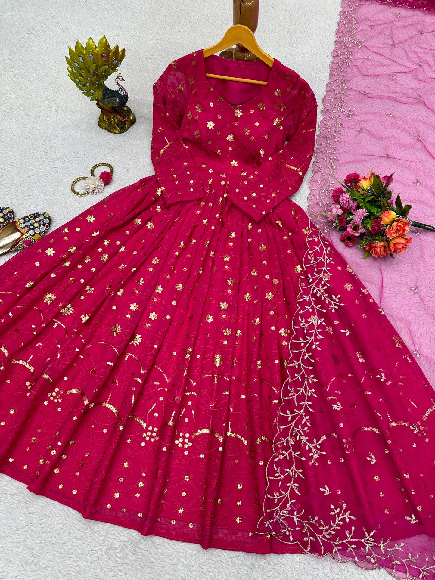 Lucknowi Anarkali with Dupatta