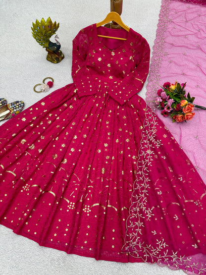 Lucknowi Anarkali with Dupatta