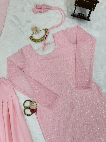 Baby Pink Patiala Suit