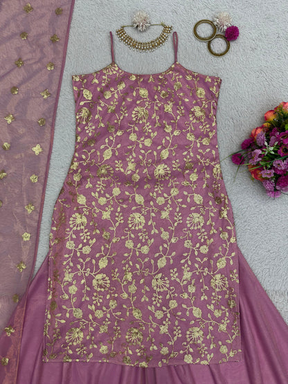 Gold Pink Kurta Set