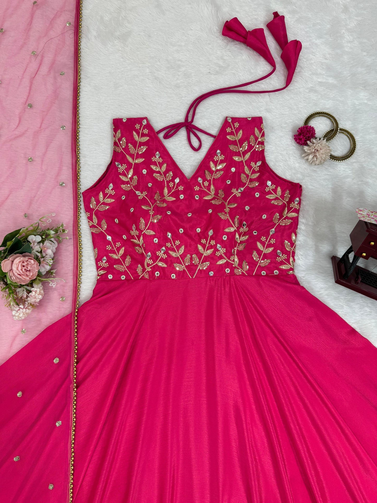 Pretty in Pink Anarkali Gown