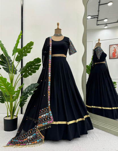 Navratri Special Lehenga Set - Black