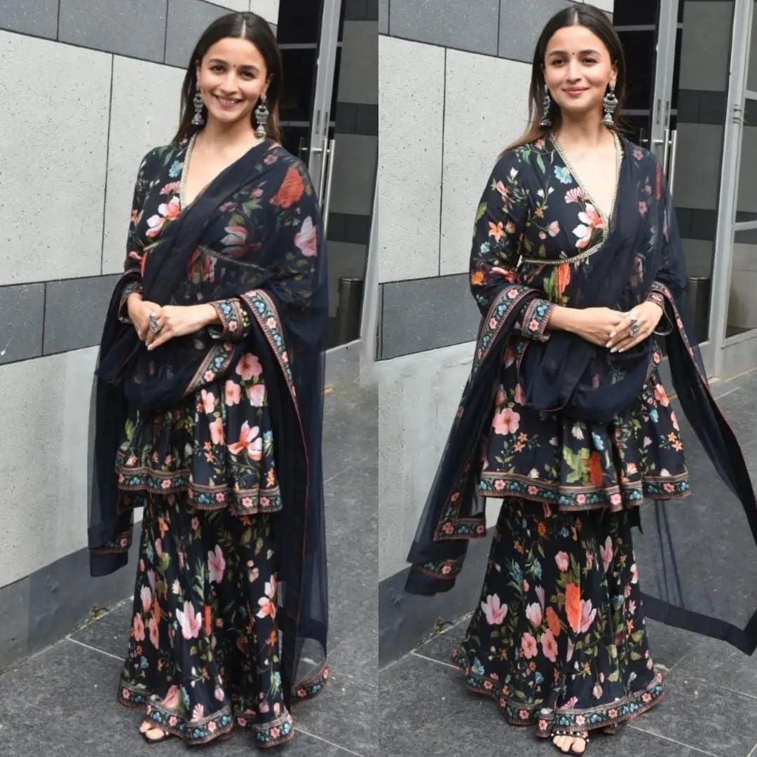 Alia Bhatt Inspired Kurta Sharara Set