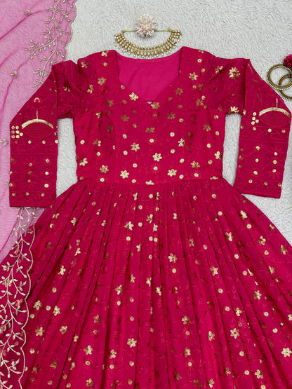 Lucknowi Anarkali with Dupatta