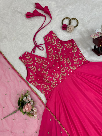 Pretty in Pink Anarkali Gown