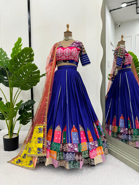 Navratri Special Lehenga Set - Royal Blue