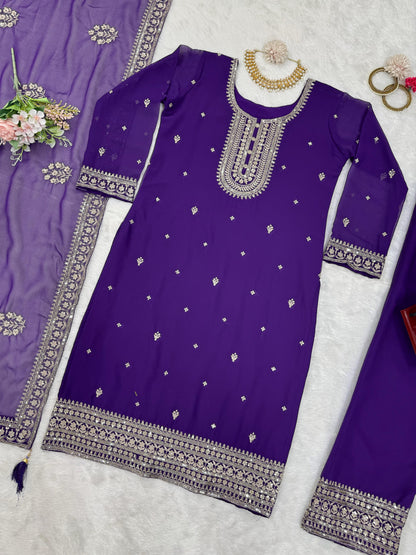 Sequins work Kurta Set