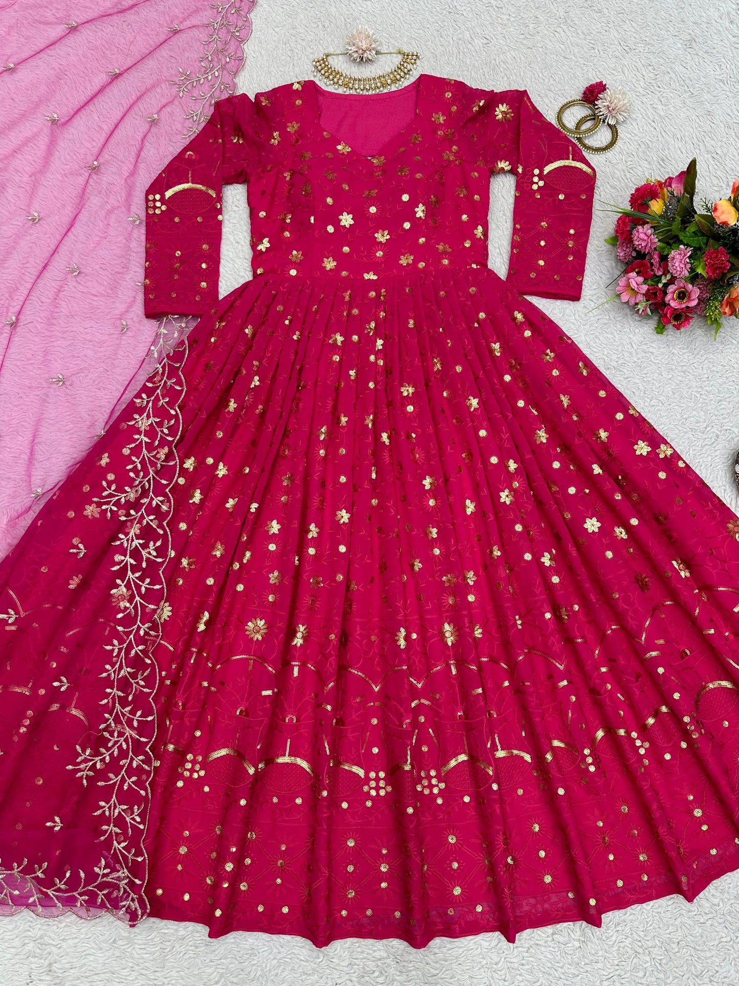 Lucknowi Anarkali with Dupatta