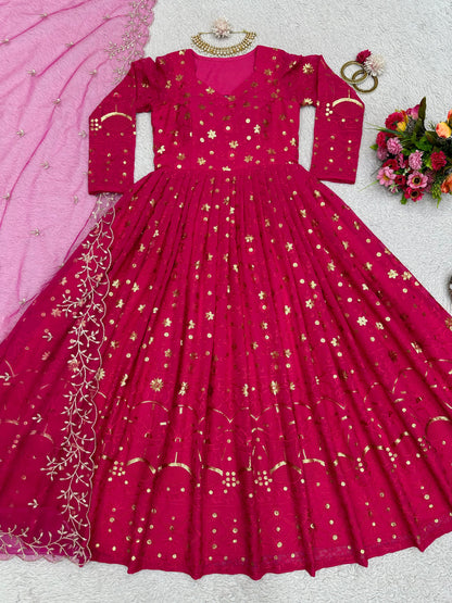 Lucknowi Anarkali with Dupatta