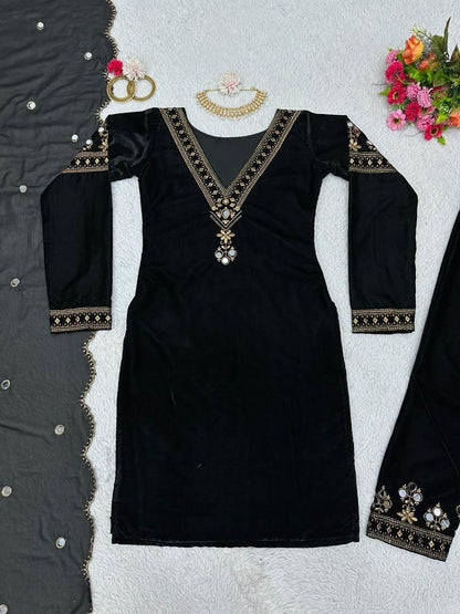 Alia Bhatt Inspired Velvet Suit