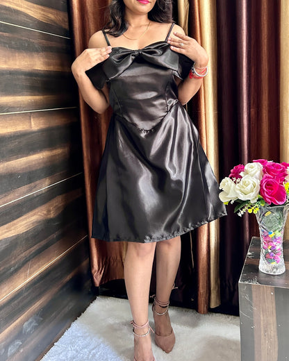 Satin Bow Dress