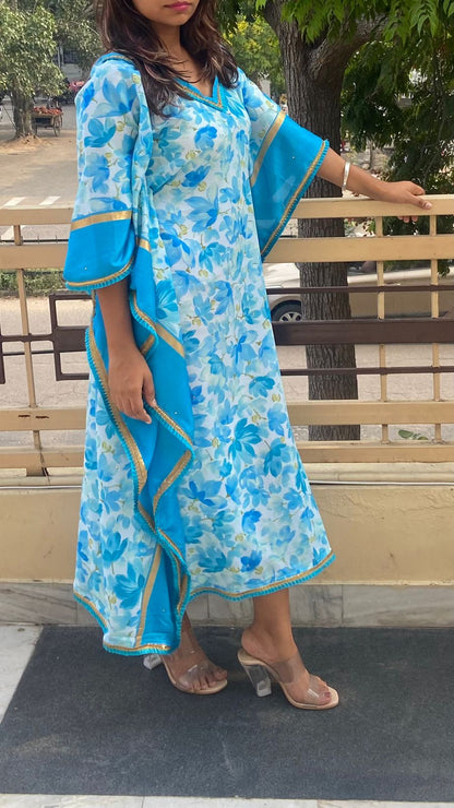 Kaftan from Dupatta (Fabric sent by client)