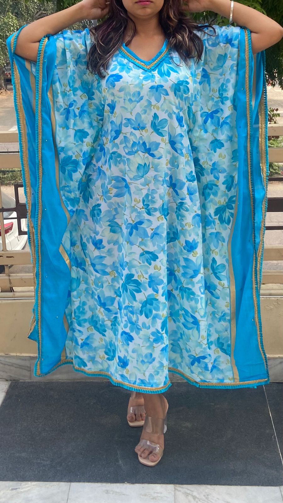 Kaftan from Dupatta (Fabric sent by client)