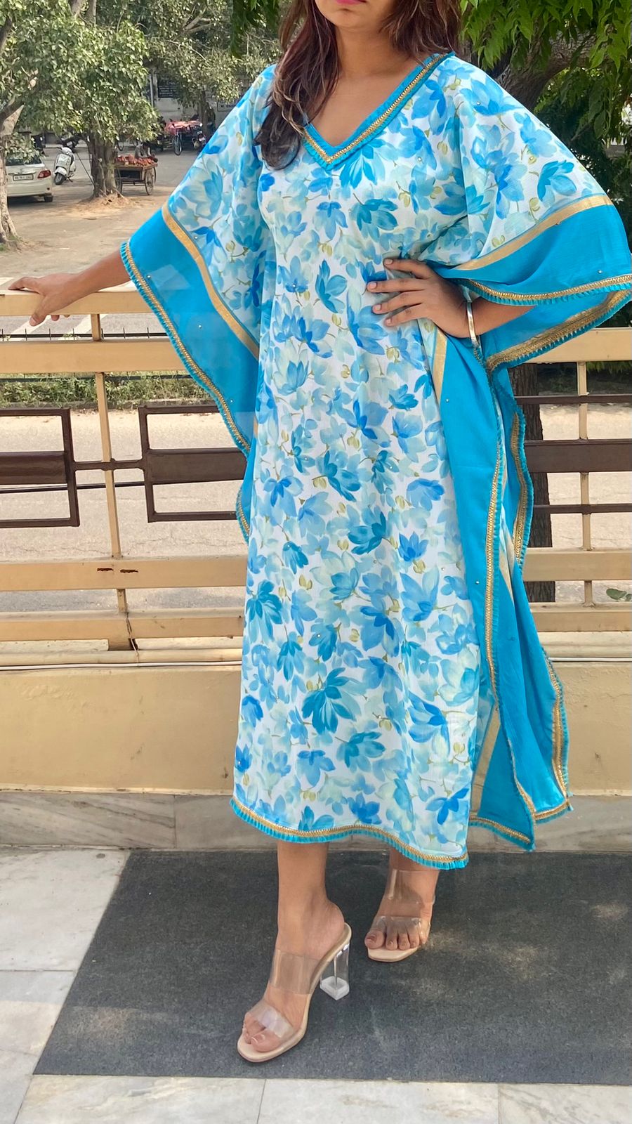 Kaftan from Dupatta (Fabric sent by client)