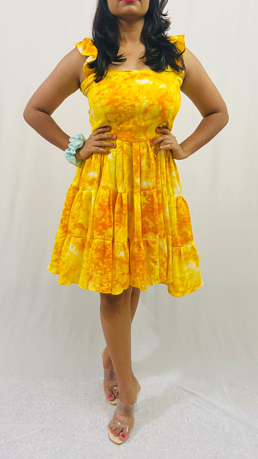 Tie and Dye Multi Tiered Dress