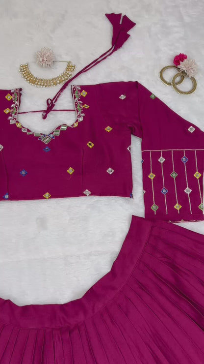 Navratri Special Lehenga Set - Wine