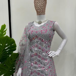 Designer Cocktail Sharara Set - Image 3