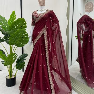 Embroidered Saree - Image 9