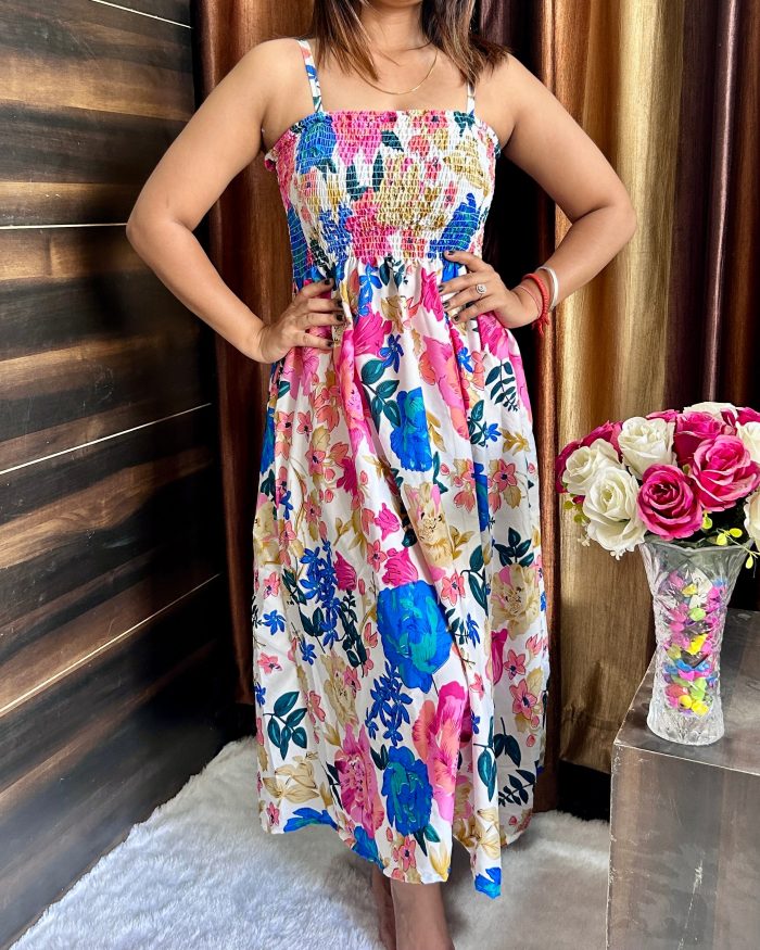 Floral Smocked Dress - Image 2