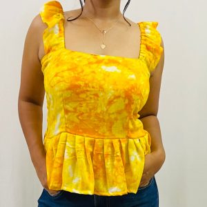 Tie and Dye Peplum Top - Image 4