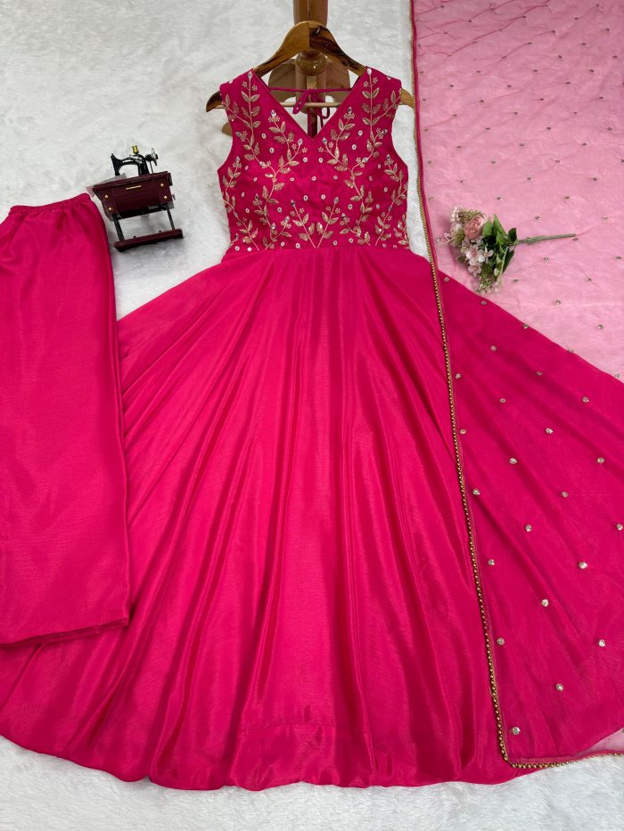 Pretty in Pink Anarkali Gown - Image 8