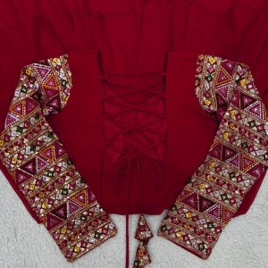 Thread Work Palazzo Set with Dupatta - Image 4