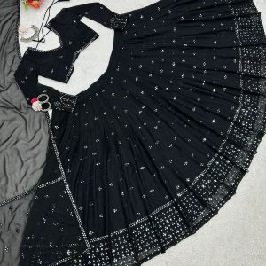 Black Classic Lehenga Set - Image 6