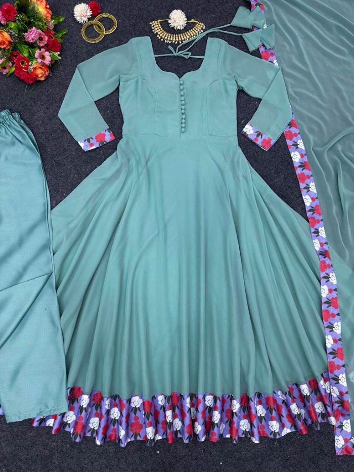 Basic Anarkali with Lace Work - Image 14