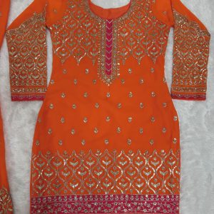Orange Sharara Set - Image 6