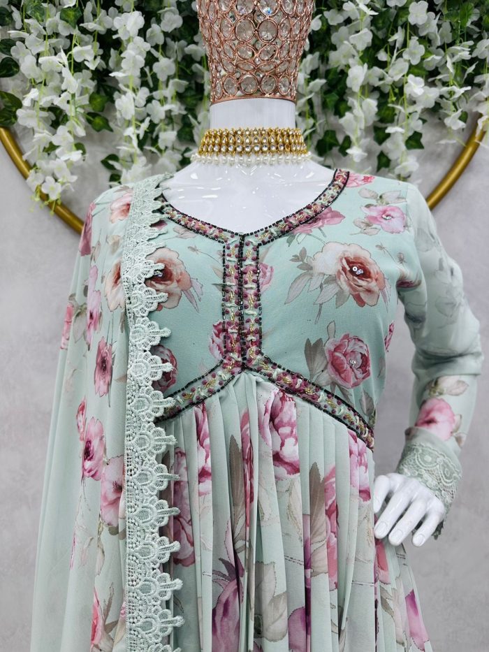 Floral Anarkali Set - Image 8